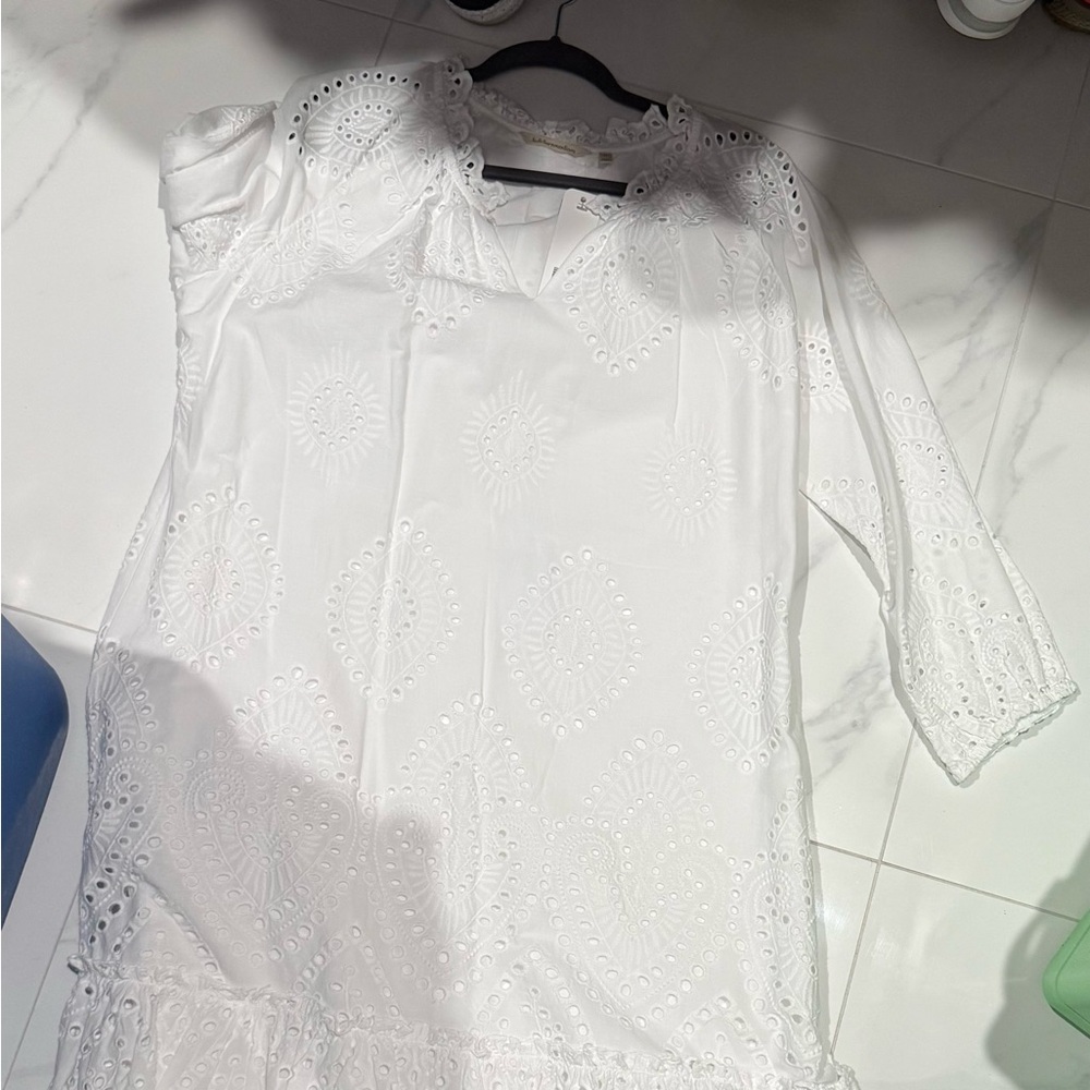 Soft Surroundings White Eyelet Midi Dress